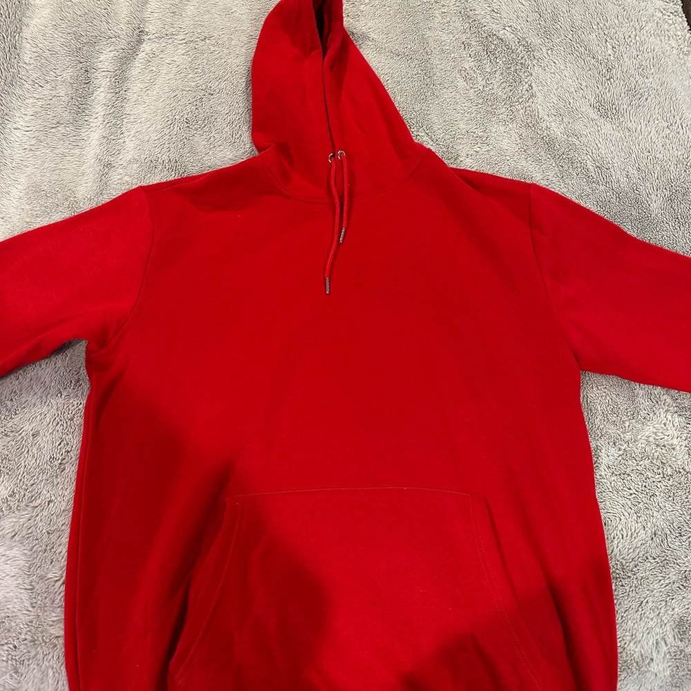 Red oversized hoodie